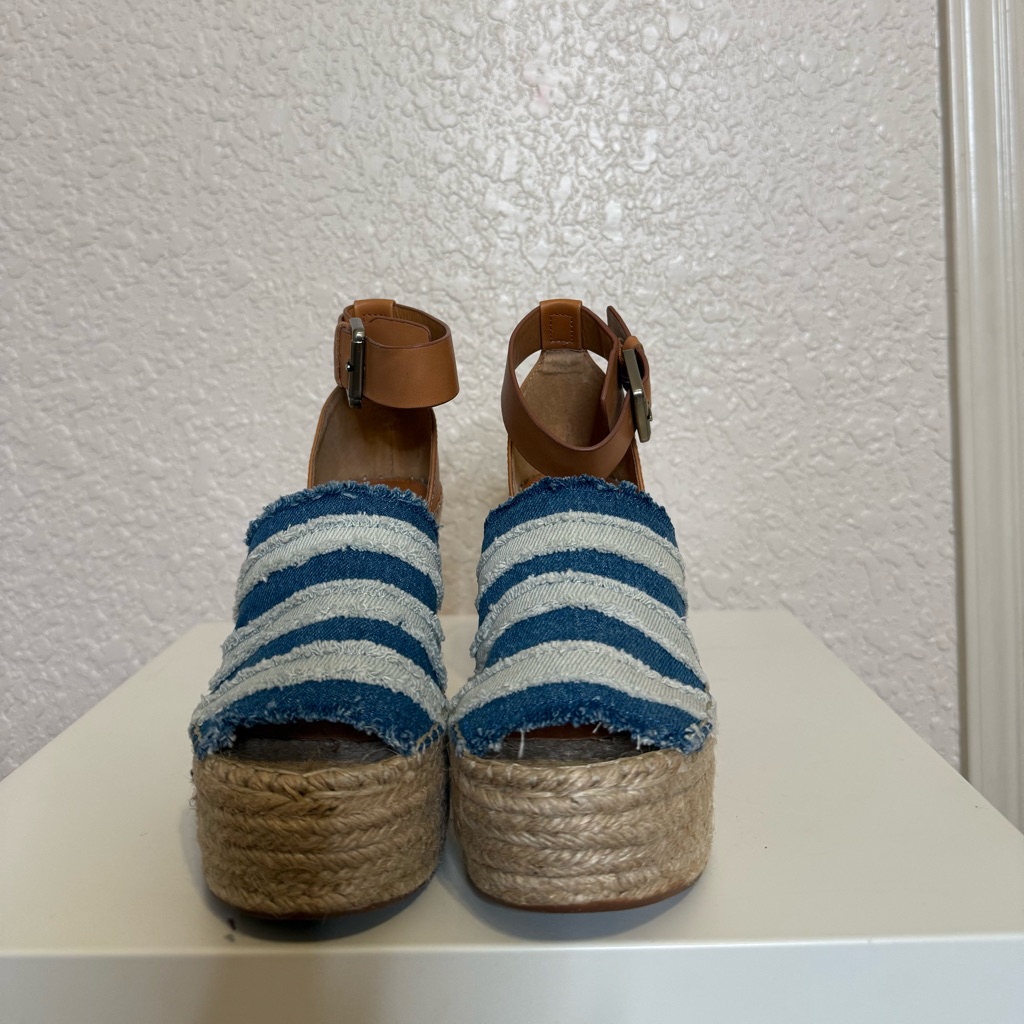 Brand Marcfisher  Style Adria Espadrille  Color Dk Blue  Size 55m